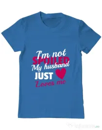 Tricou ADLER barbat I’m not spoiled Albastru azuriu