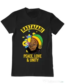 Tricou ADLER barbat Rastafari Negru
