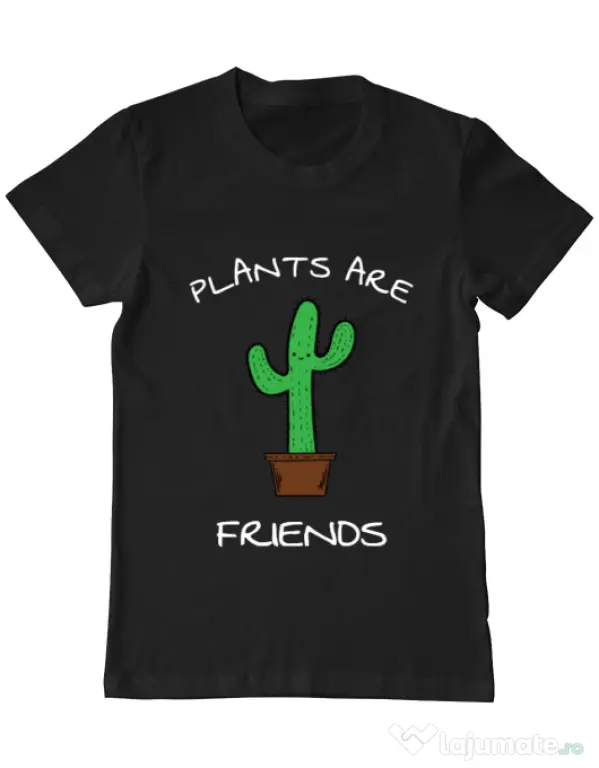 Tricou ADLER barbat Plants are friends Negru
