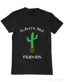 Tricou ADLER barbat Plants are friends Negru