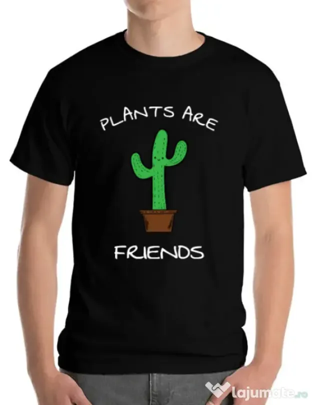 Tricou ADLER barbat Plants are friends Negru