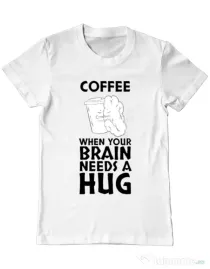 Tricou ADLER barbat Coffee Alb