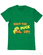 Tricou ADLER barbat Shut the duck up Verde mediu