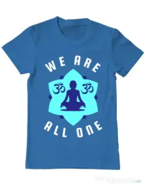 Tricou ADLER barbat We are all one Albastru azuriu