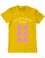 Tricou ADLER barbat Awesome sixpack Galben