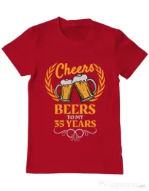 Tricou ADLER barbat Birthday Cheers Rosu