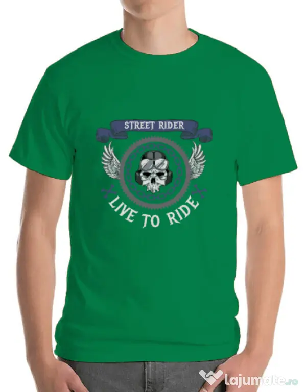 Tricou ADLER barbat Street rider Verde mediu