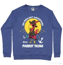Bluza ADLER barbat It’s a parrot thing Albastru melanj