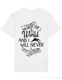 Tricou STANLEY STELLA barbat I love the world Alb