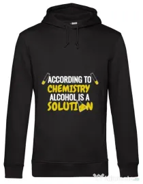 Hoodie barbat cu gluga Alcohol is a solution Negru