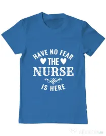 Tricou ADLER barbat The nurse is here Albastru azuriu