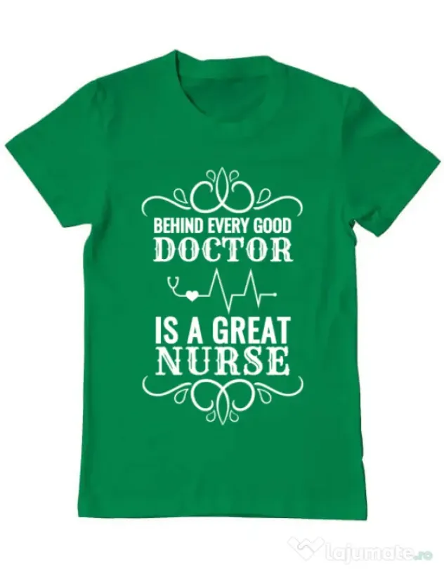 Tricou ADLER barbat Great nurse Verde mediu