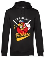 Hoodie barbat cu gluga Great pitcher Negru