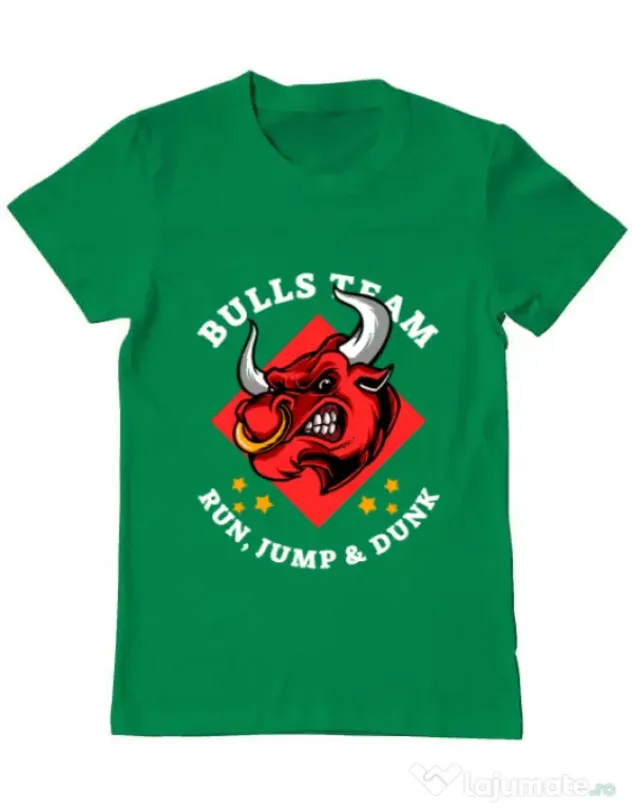 Tricou ADLER barbat Run jump & dunk Verde mediu