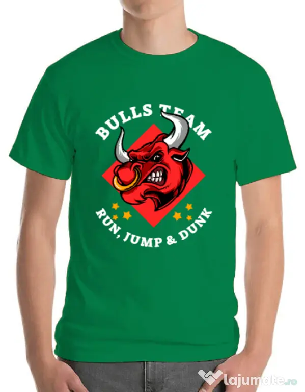 Tricou ADLER barbat Run jump & dunk Verde mediu