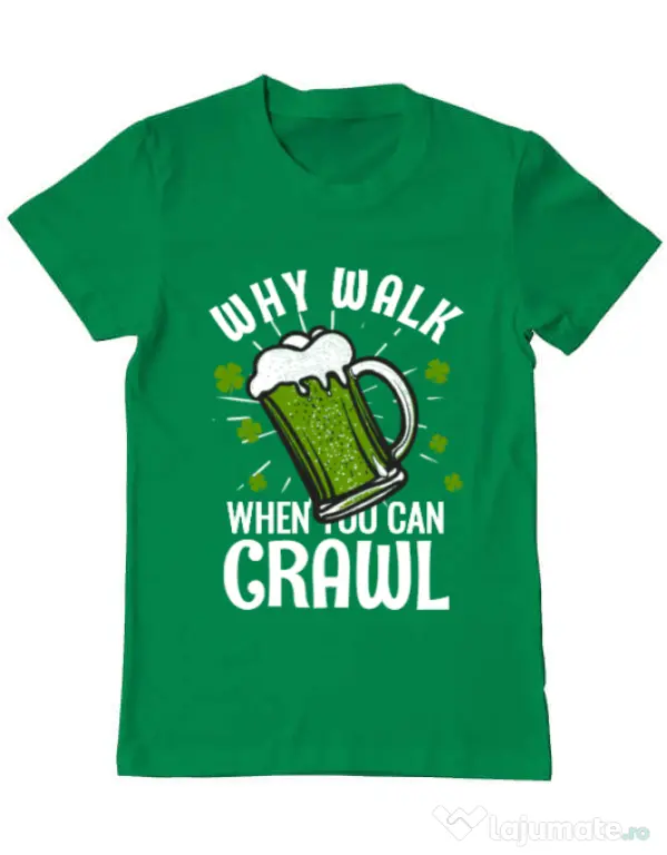 Tricou ADLER barbat Why walk Verde mediu
