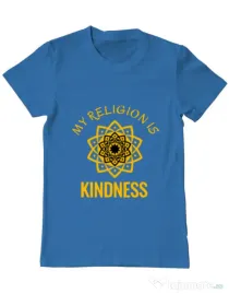 Tricou ADLER barbat Kindness Albastru azuriu