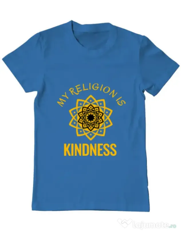 Tricou ADLER barbat Kindness Albastru azuriu
