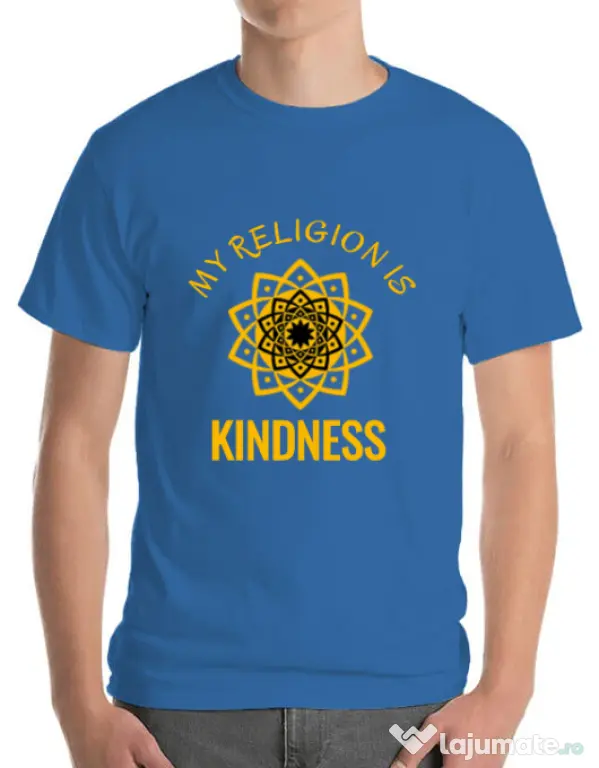Tricou ADLER barbat Kindness Albastru azuriu