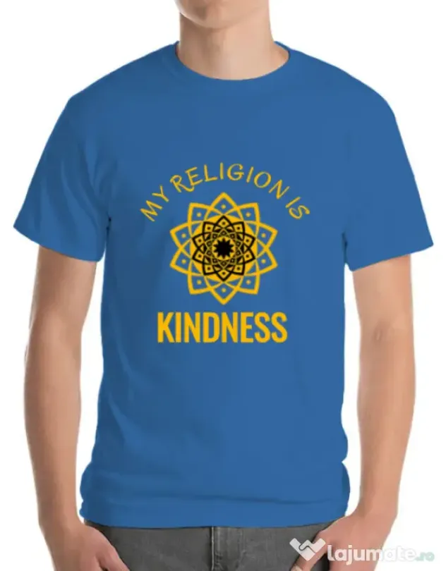 Tricou ADLER barbat Kindness Albastru azuriu