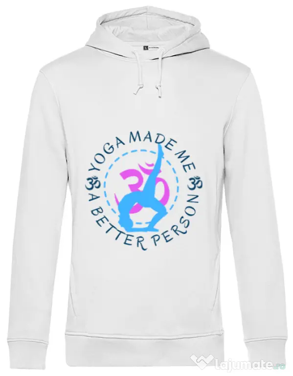 Hoodie barbat cu gluga A better person Alb