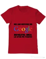 Tricou ADLER barbat Nu am nevoie de google Rosu