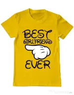 Tricou ADLER barbat Best girlfriend ever Galben