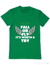 Tricou ADLER barbat Fall or fly Verde mediu