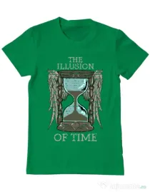 Tricou ADLER barbat The illusion of time Verde mediu