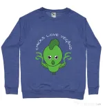 Bluza ADLER barbat Chicks love vegans Albastru melanj