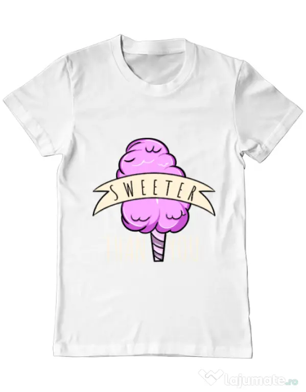 Tricou ADLER barbat Sweeter than you Alb