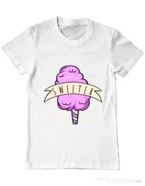 Tricou ADLER barbat Sweeter than you Alb