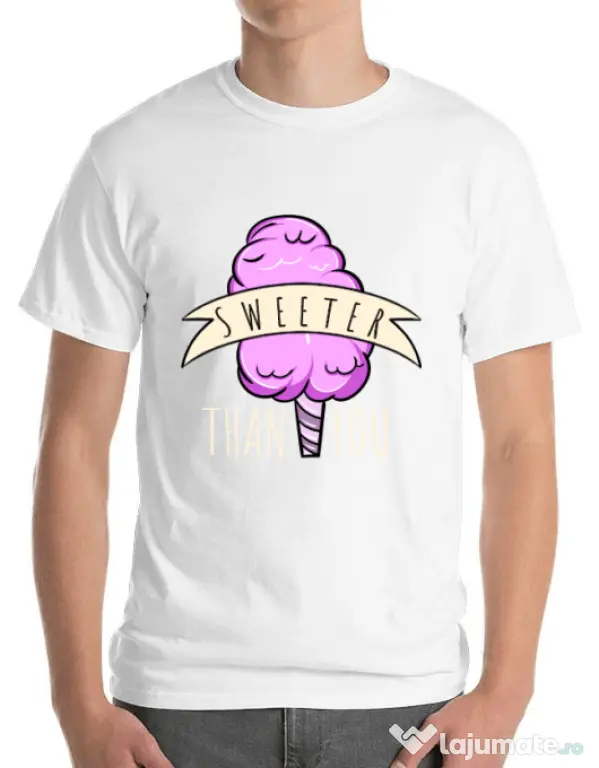 Tricou ADLER barbat Sweeter than you Alb