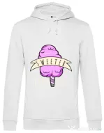 Hoodie barbat cu gluga Sweeter than you Alb