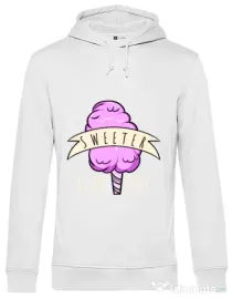 Hoodie barbat cu gluga Sweeter than you Alb