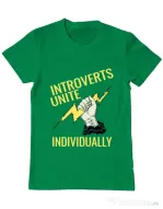 Tricou ADLER barbat Introverts unite Verde mediu