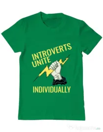 Tricou ADLER barbat Introverts unite Verde mediu