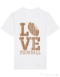Tricou STANLEY STELLA barbat Love football Alb