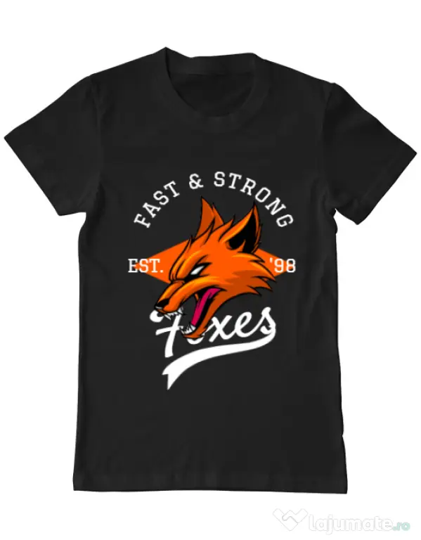 Tricou ADLER barbat Fast and strong Negru