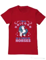 Tricou ADLER barbat Just a unicorn Rosu