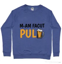 Bluza ADLER barbat M-am facut pulbere Albastru melanj