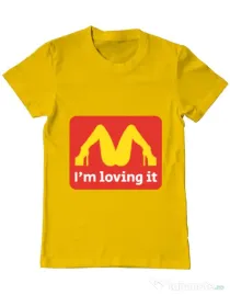 Tricou ADLER barbat I'm loving it Galben