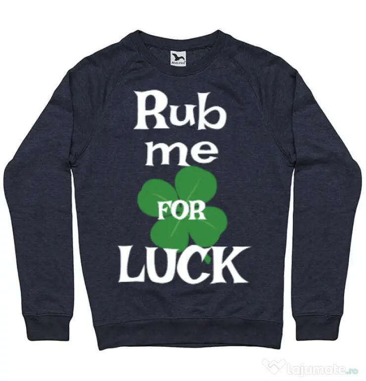 Bluza ADLER barbat Rub me for luck Denim inchis
