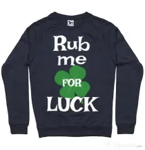 Bluza ADLER barbat Rub me for luck Denim inchis