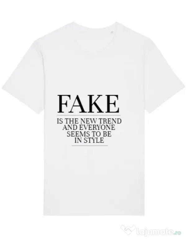 Tricou STANLEY STELLA barbat Fake is the new trend Alb