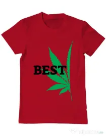 Tricou ADLER barbat Best buds 1 Rosu