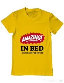 Tricou ADLER barbat Amazing in bed Galben