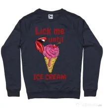 Bluza ADLER barbat Lick me until ice cream Denim inchis