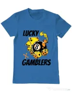 Tricou ADLER barbat Lucky gamblers Albastru azuriu