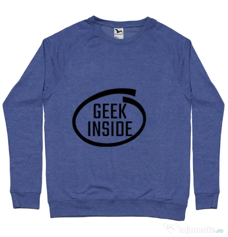 Bluza ADLER barbat Geek inside Albastru melanj